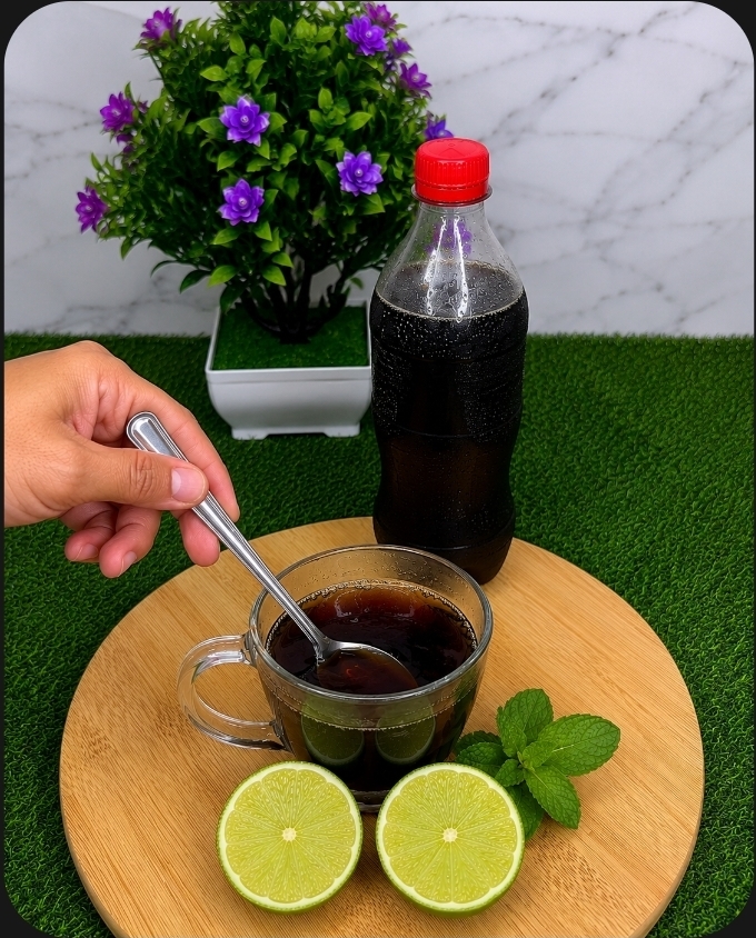 Mezcla Coca-Cola con limón