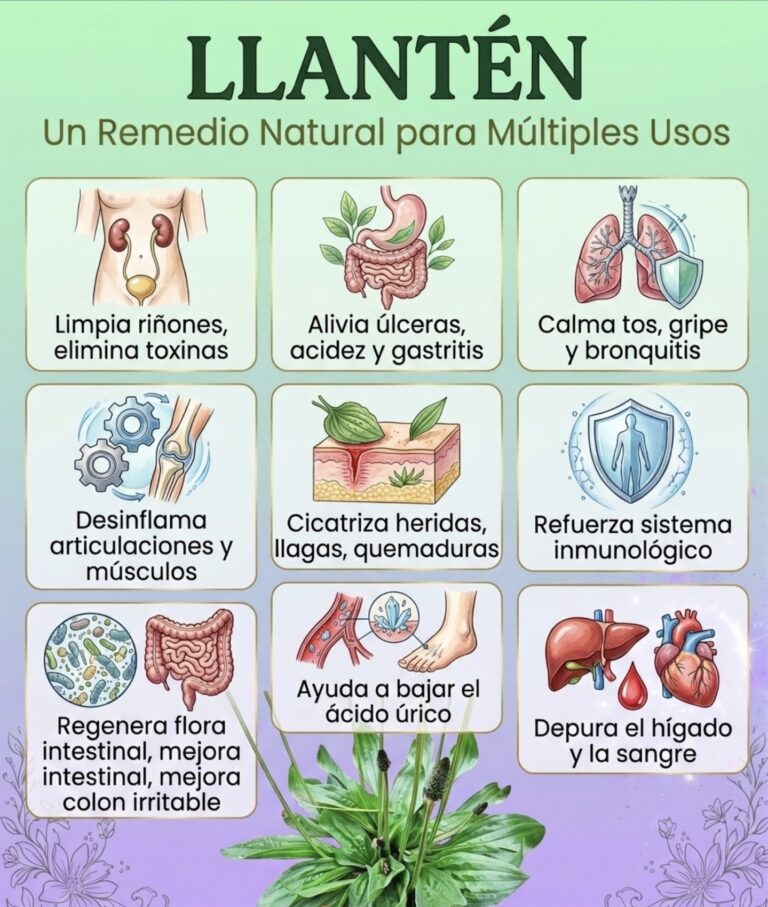 Llantén: sus propiedades beneficios y preparación.